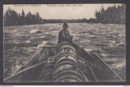 1920. FINLAND. Zeerboot im Uleåfluss. - JF368422
