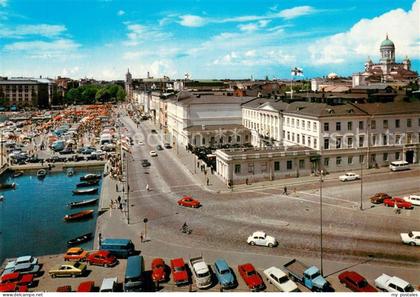 Helsinki Suomi Marktplatz Schloss des Praesidenten