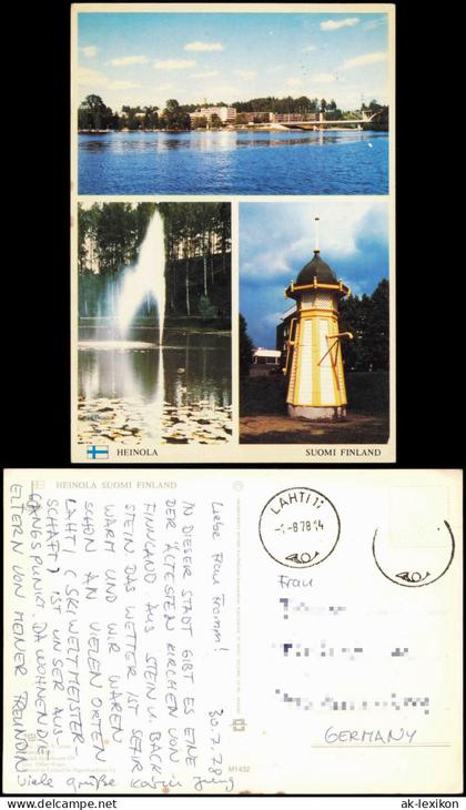 Postcard Heinola 3 Bild Stadtansichten Soumi Finnland 1978