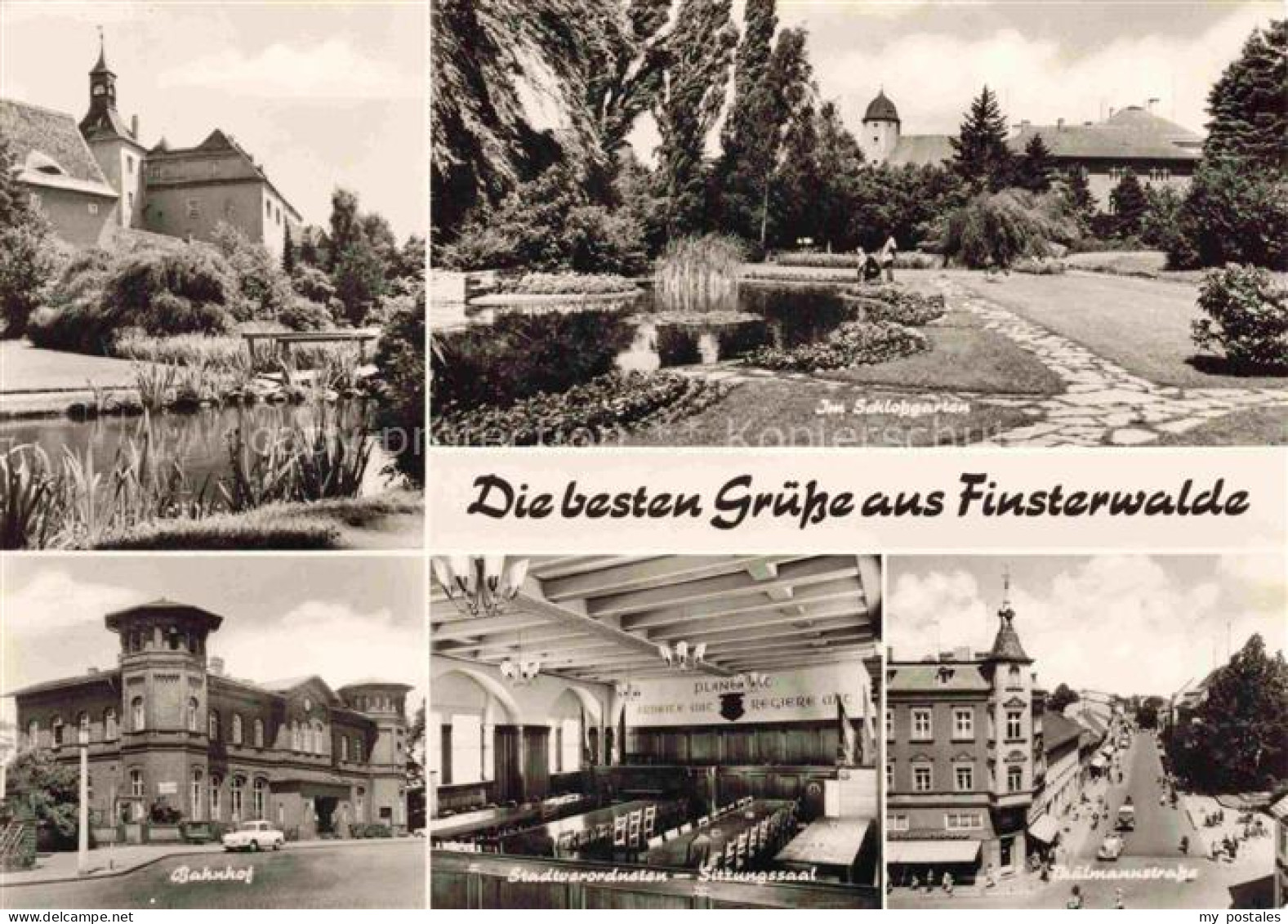 Finsterwalde Brandenburg Schloss Schlossgarten Bahnhof Stadtverordneten-Sitzungs