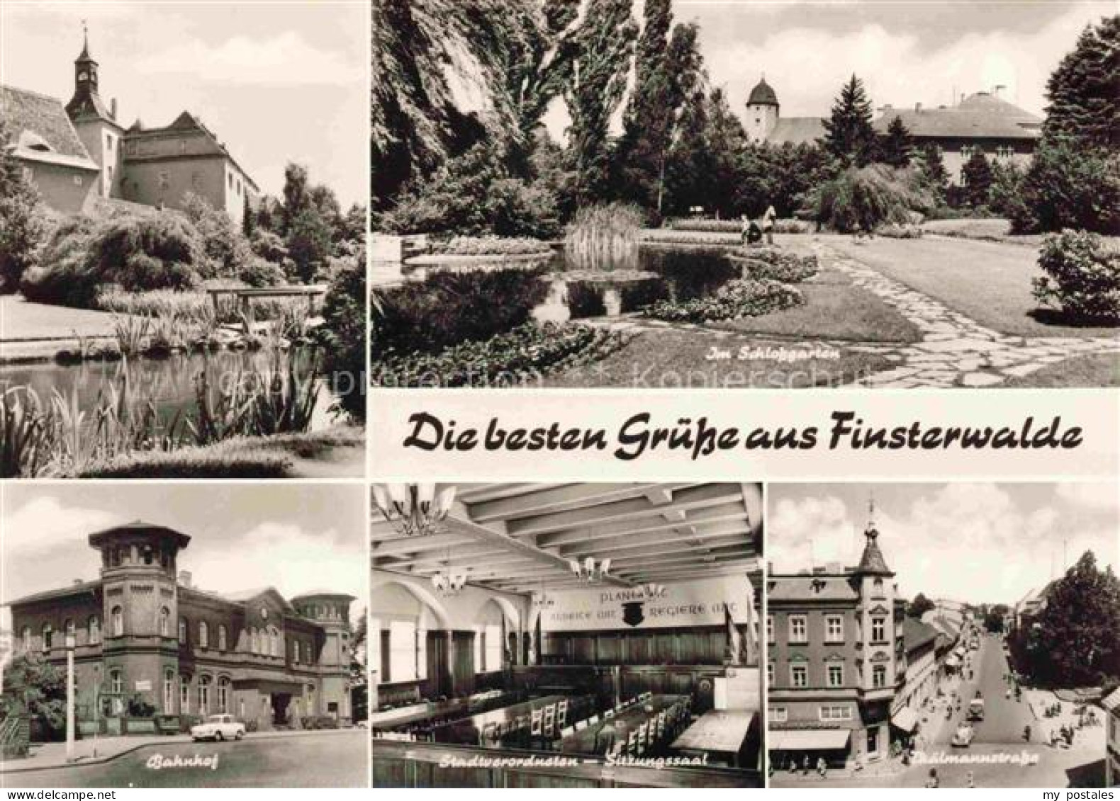 Finsterwalde Brandenburg Schloss Schlossgarten Bahnhof Stadtverordneten-Sitzungs