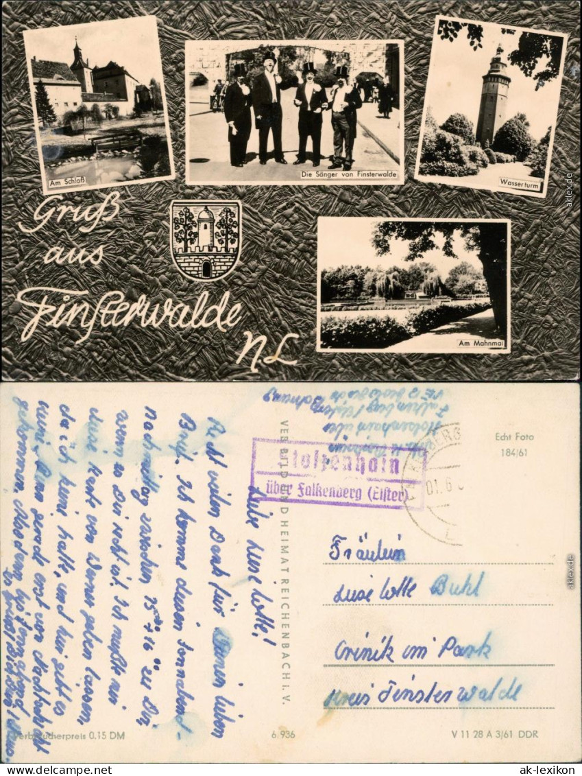 Finsterwalde Grabin Schloss, Die Sänger   Wasserturm, Mahnmal 1961