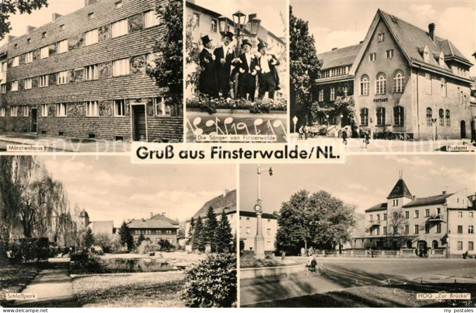 Finsterwalde Maerchenhaus Die Saenger von Finsterwalde Postamt Schlosspark HOG Z