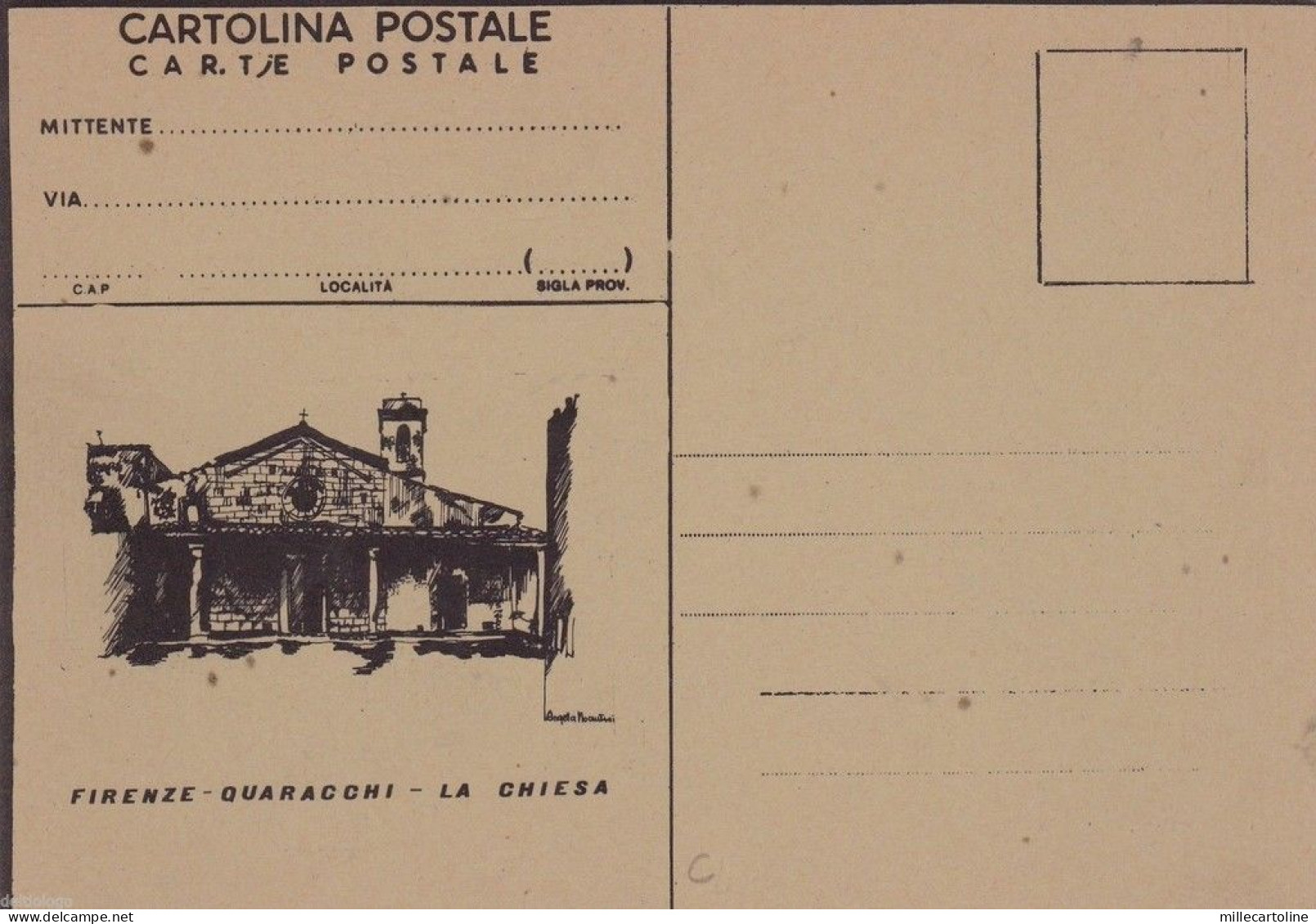 # FIRENZE: cartolina postale- FIRENZE-QUARACCHI - LA CHIESA