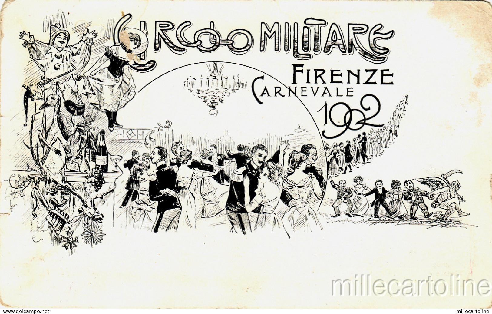 * FIRENZE - Circolo Militare - Carnevale 1902