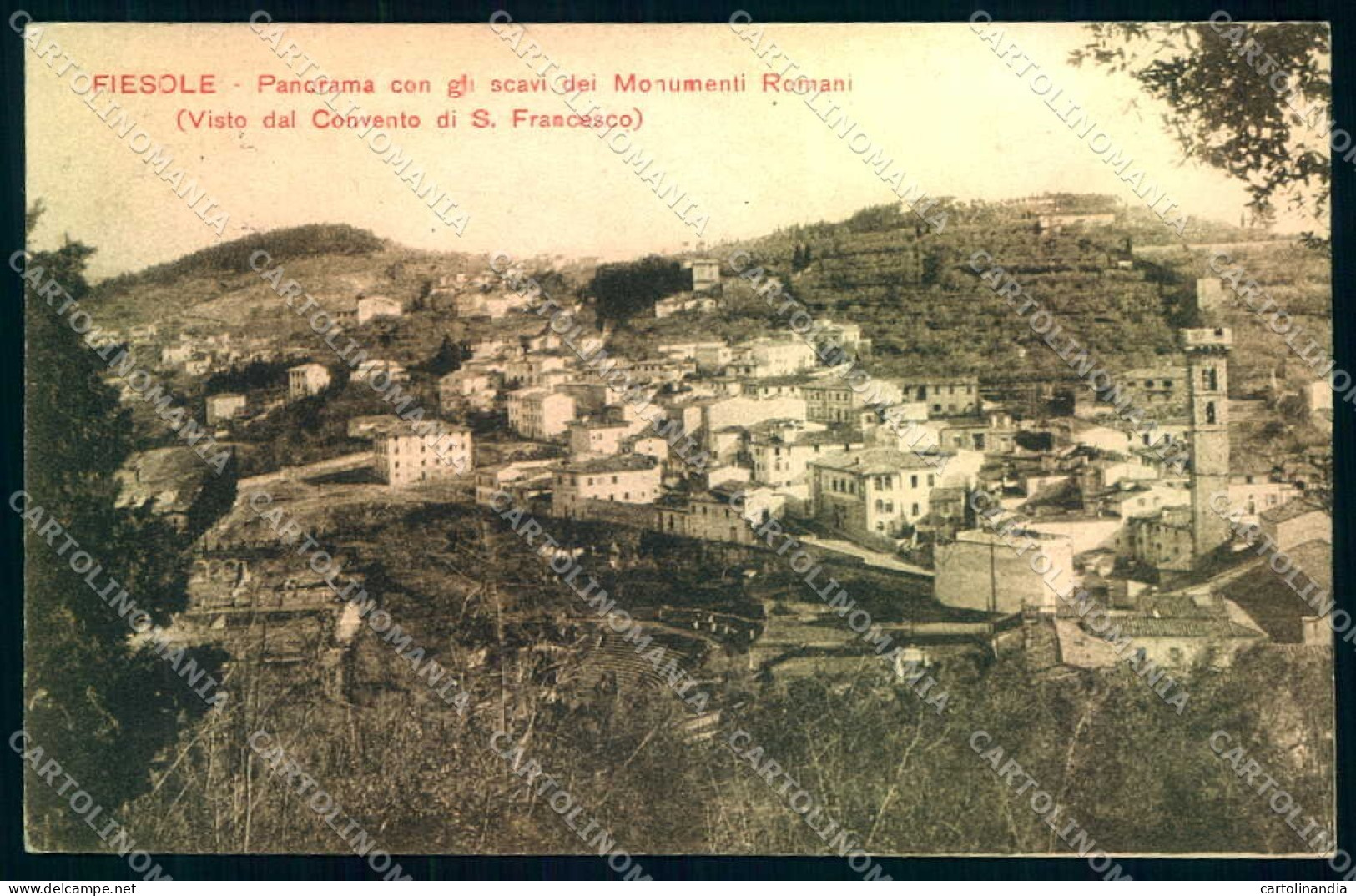 Firenze Fiesole Scavi Monumenti Romani cartolina JK0377