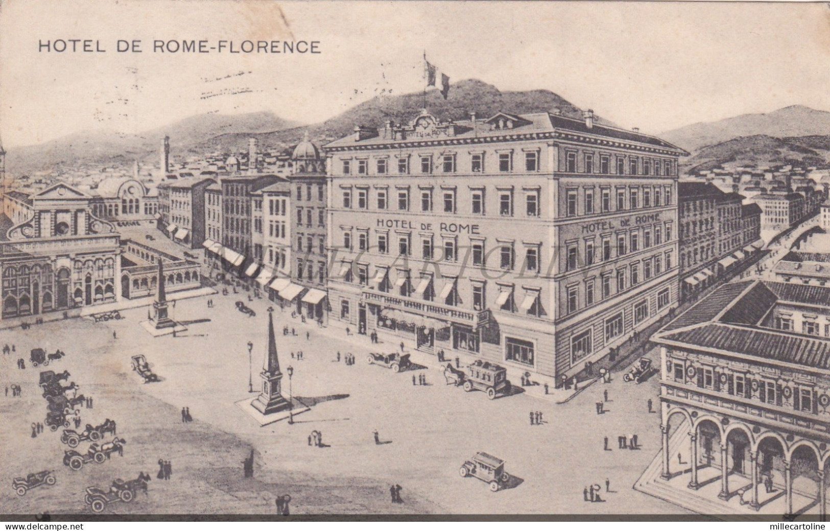 FIRENZE - Hotel de Rome, Cartolina 1913 Florence