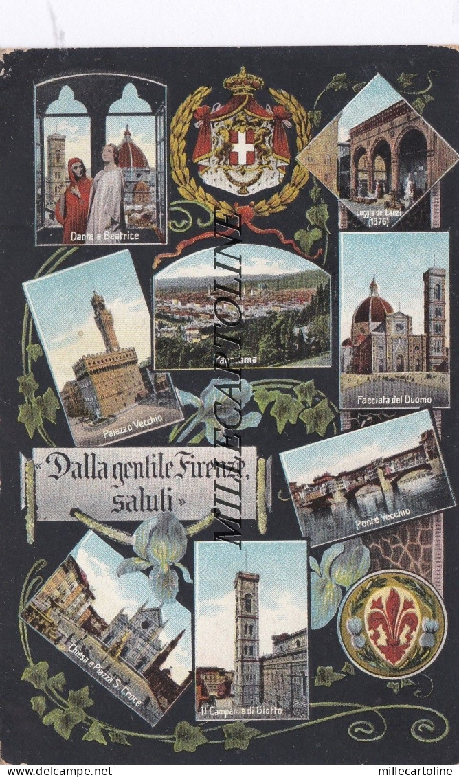 FIRENZE:  Saluti dalla gentile Firenze    1911