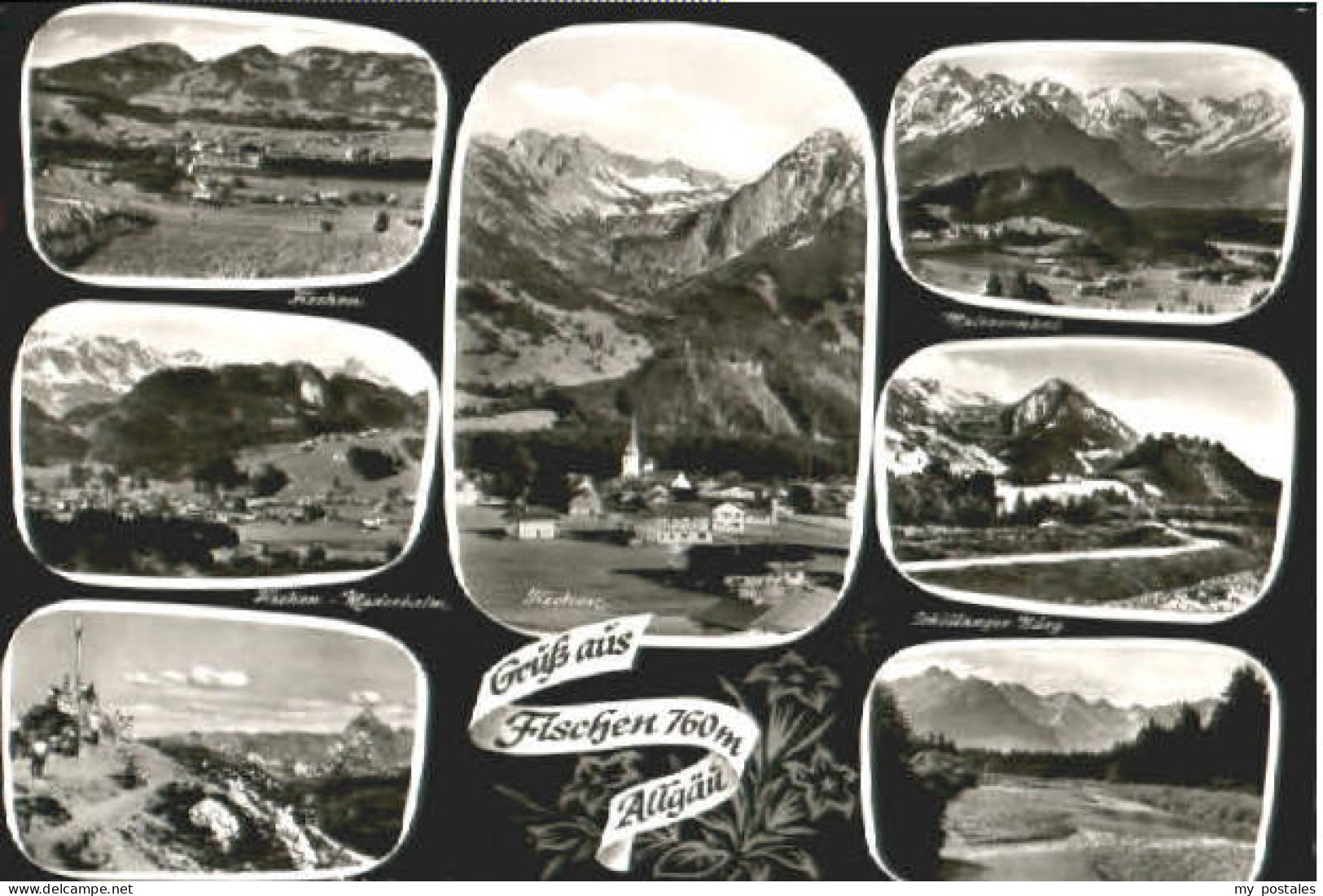 Fischen Allgaeu Fischen Burg  x 1964