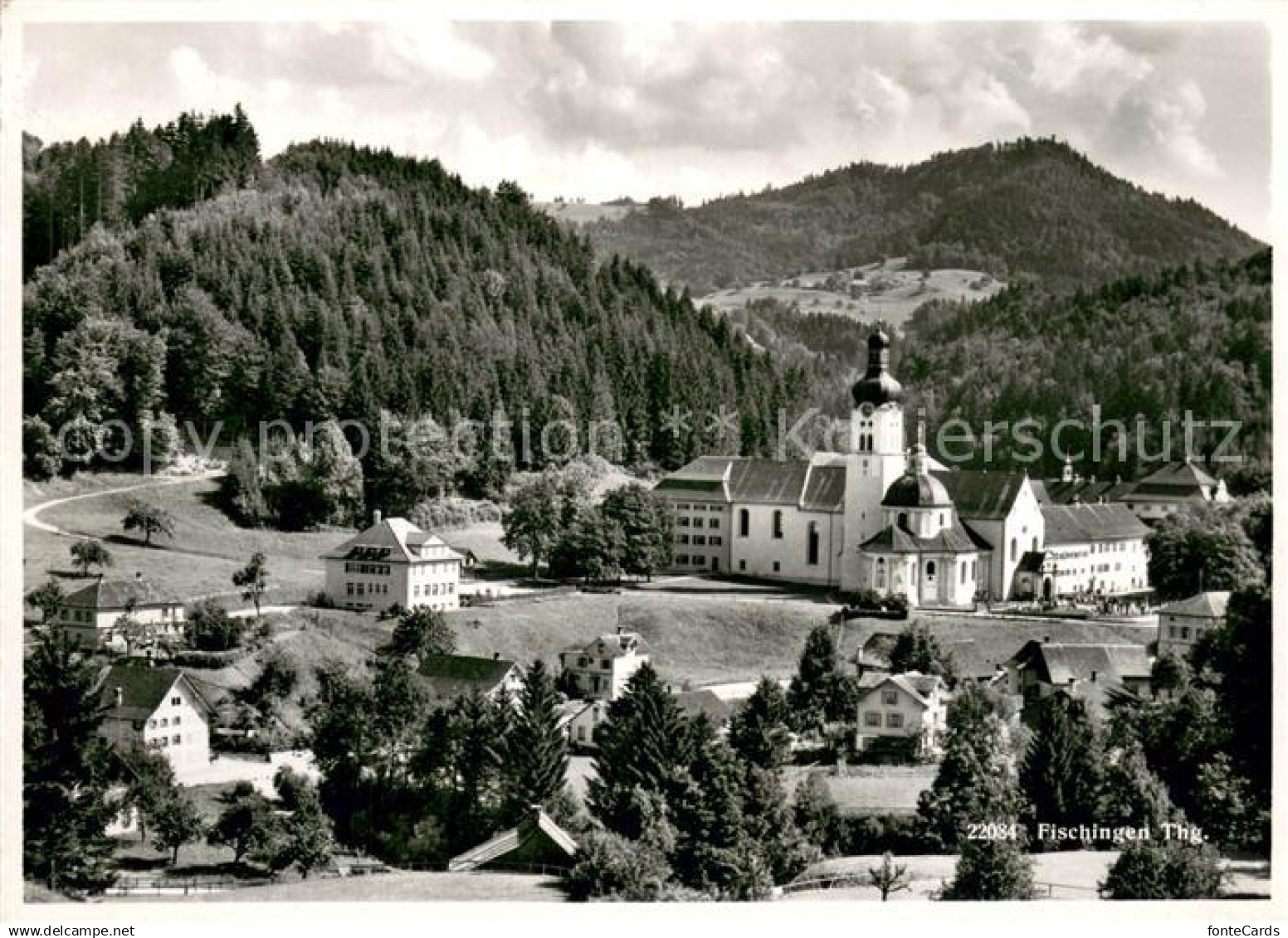 Fischingen TG Panroama mit Kirche