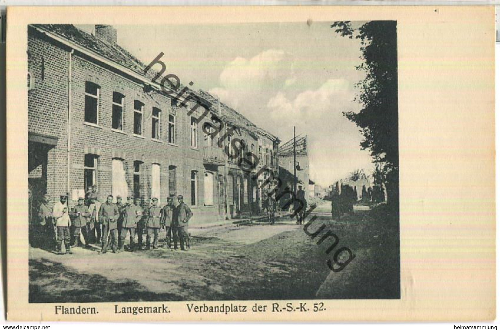 Flandern - Langemark - Verbandsplatz der R.-S-K. 52. - Verlag Zipper Weilburg Lahn Serie 2 Nr. 80