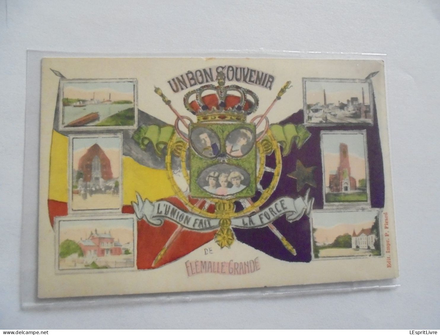 FLEMALLE HAUTE Un Bon Souvenir de Flémalle Haute Carte Postale PK CP AK