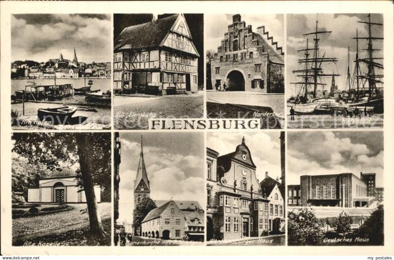 Flensburg Hafen Alte Kapelle Marienkirche Deutshes Haus Alt Flensburg