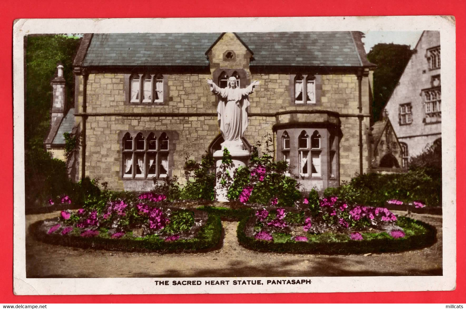 FLINTSHIRE HOLYWELL   PANTASAPH  MONASTERY  THE  SACRED HEART STATUE RP