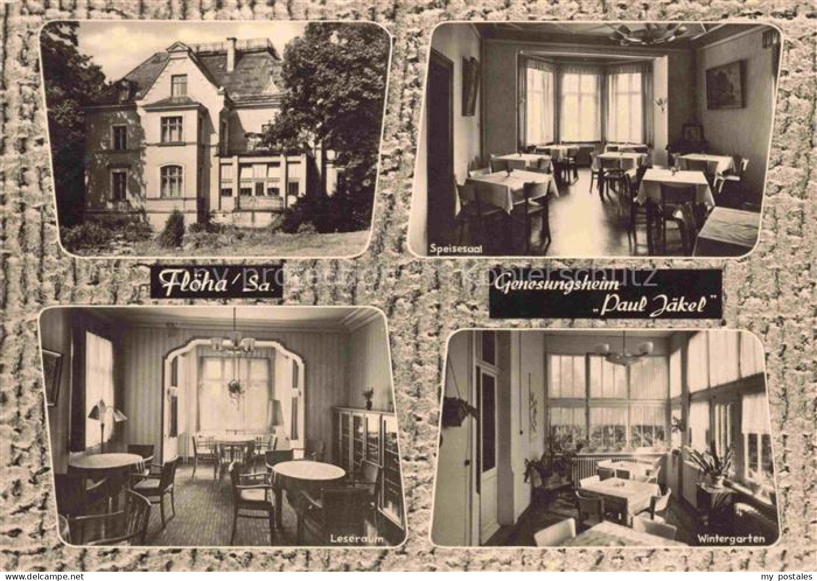 Floeha Genesungsheim Paul-Jaekel Speisesaal Leseraum Wintergarten Villa