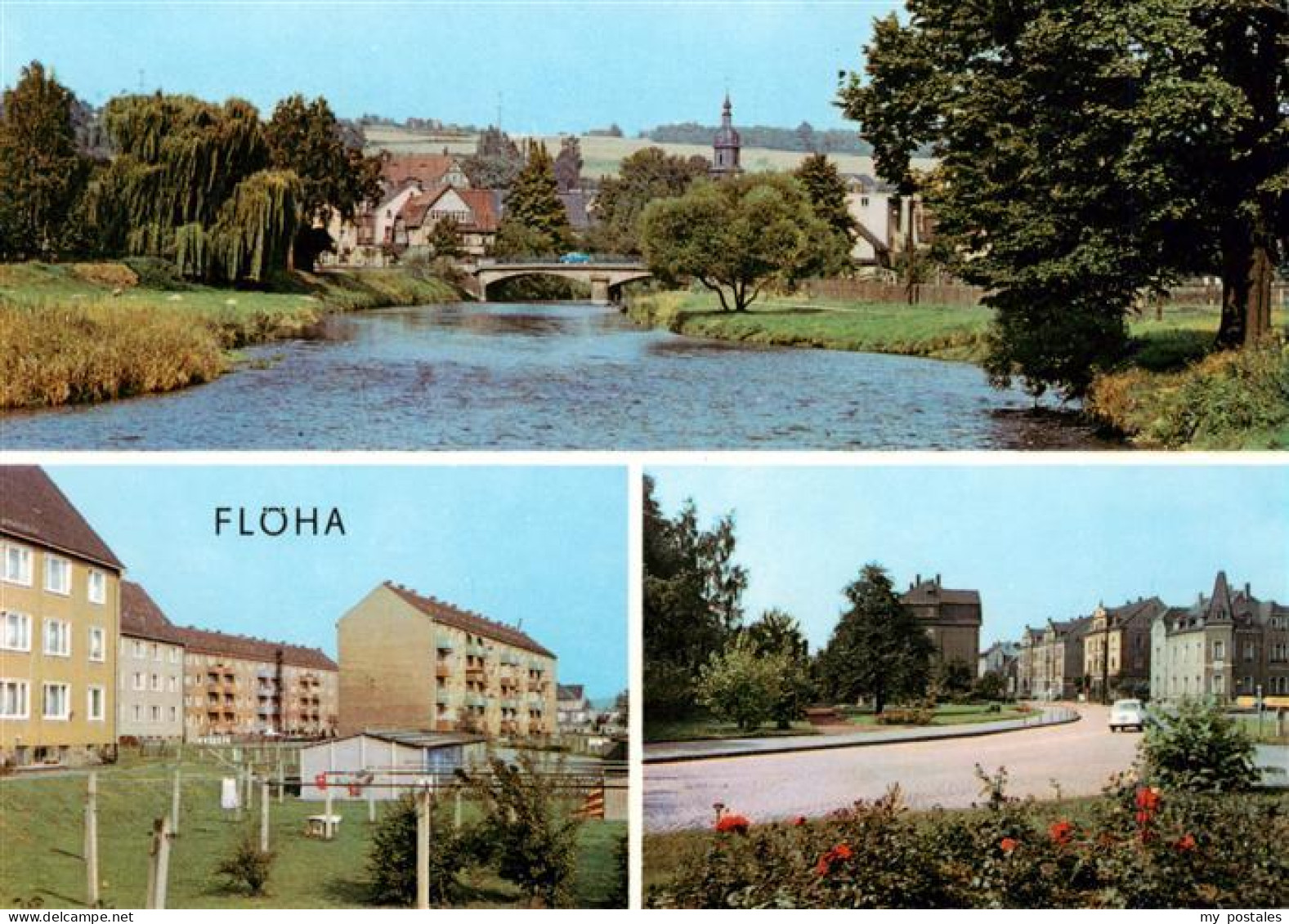 Floeha Panorama Siedlung Strassenpartie