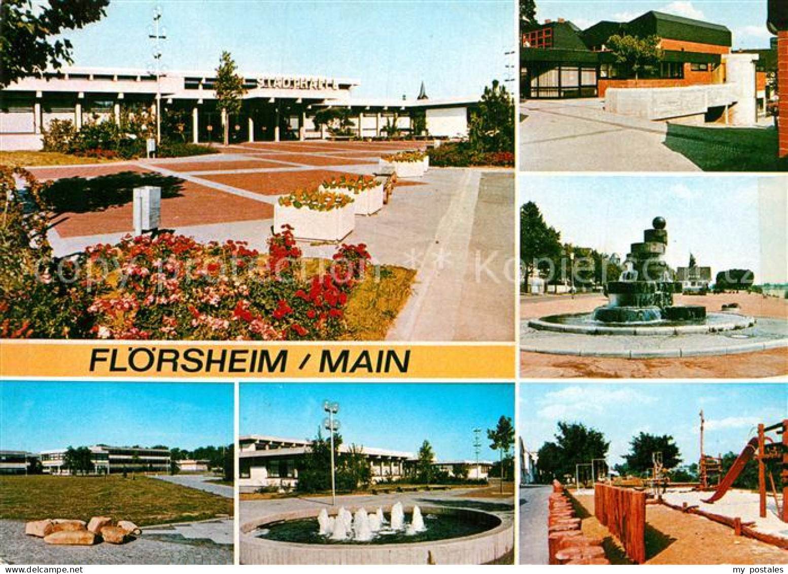 Floersheim Main Stadthalle Brunnen Kinderspielplatz