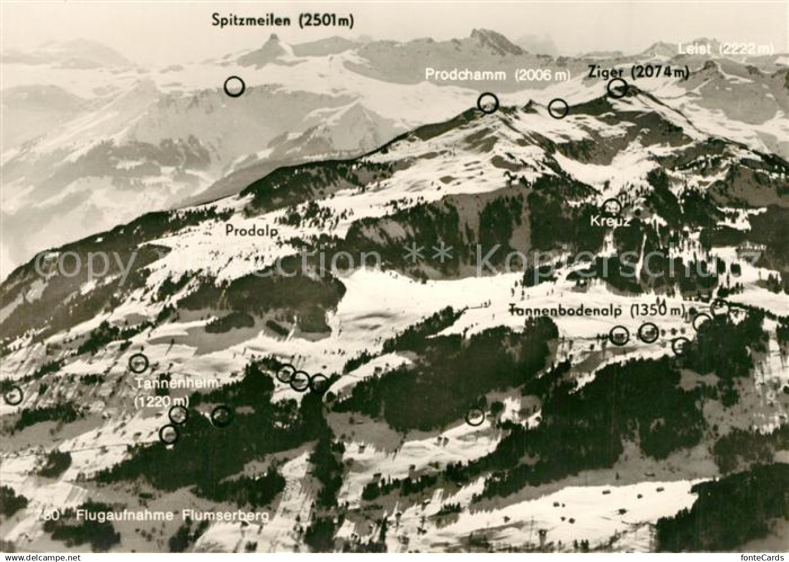 Flumserberg Bergheim Fliegeraufnahme
