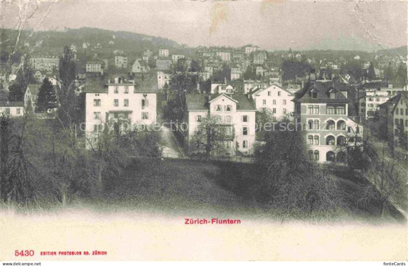 Fluntern Zuerich ZH Panorama