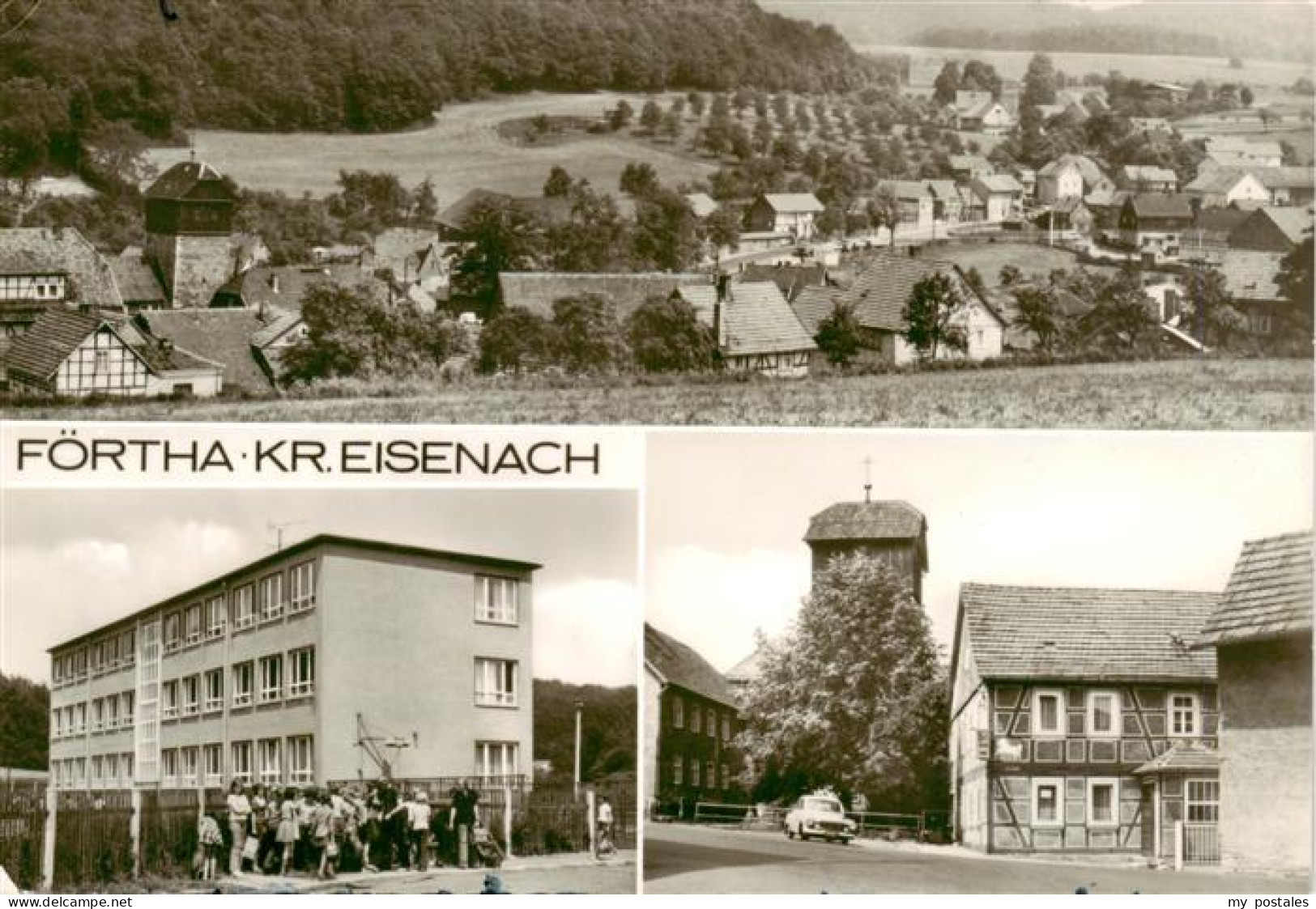 Foertha Marksuhl Thueringen Panorama Schule Ortspartie