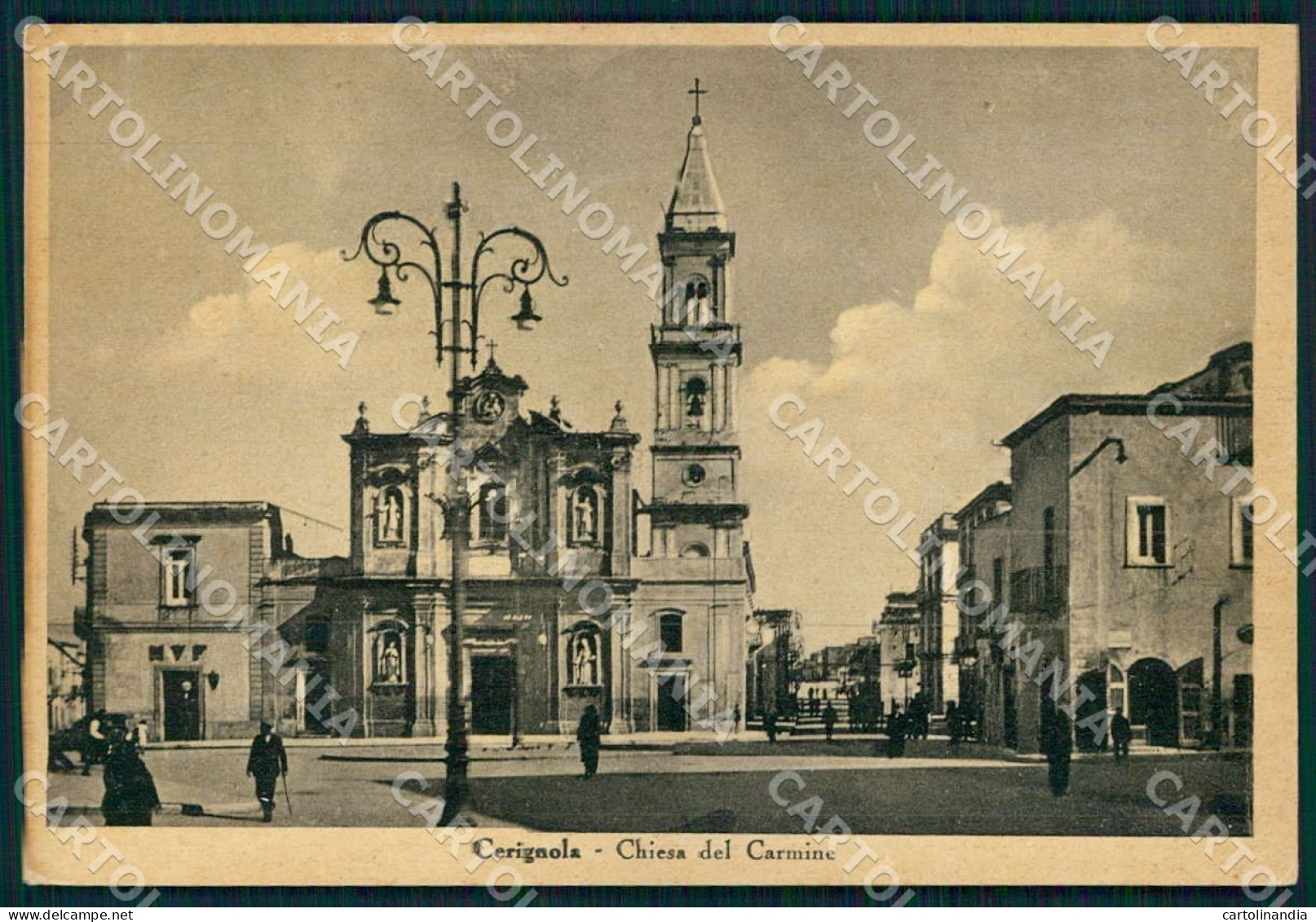 Foggia Cerignola Chiesa del Carmine FG cartolina WX7193