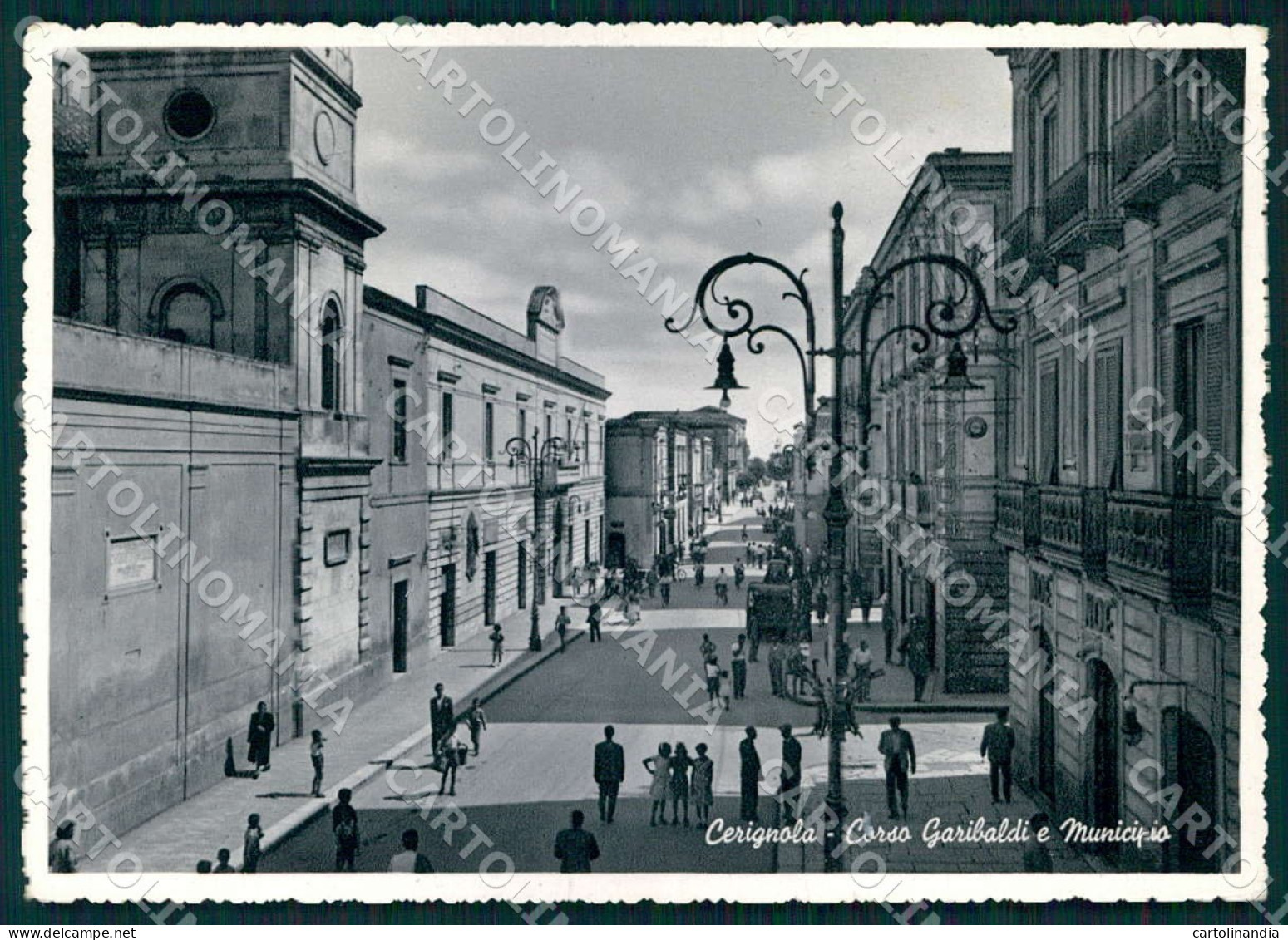 Foggia Cerignola Corso Garibaldi Municipio Foto FG cartolina WX7199