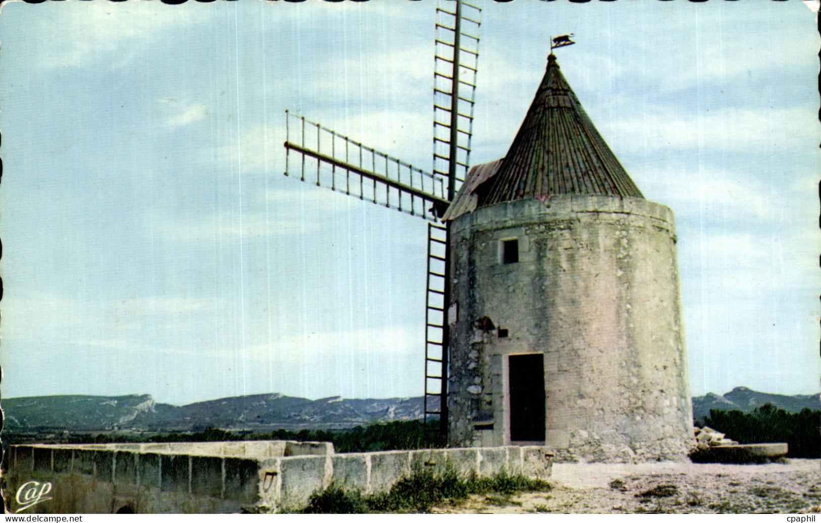 Fontvieille - Le Moulin - windmill - CPA