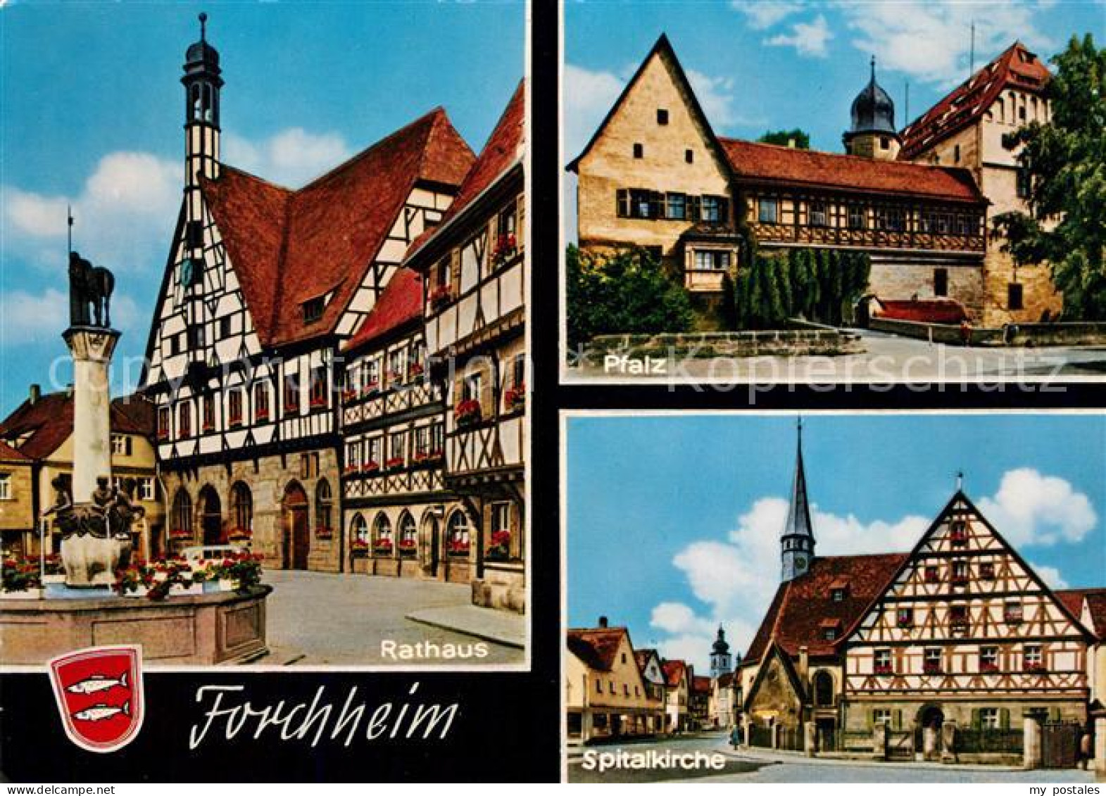 Forchheim Oberfranken Rathaus Pfalz Spitalkirche
