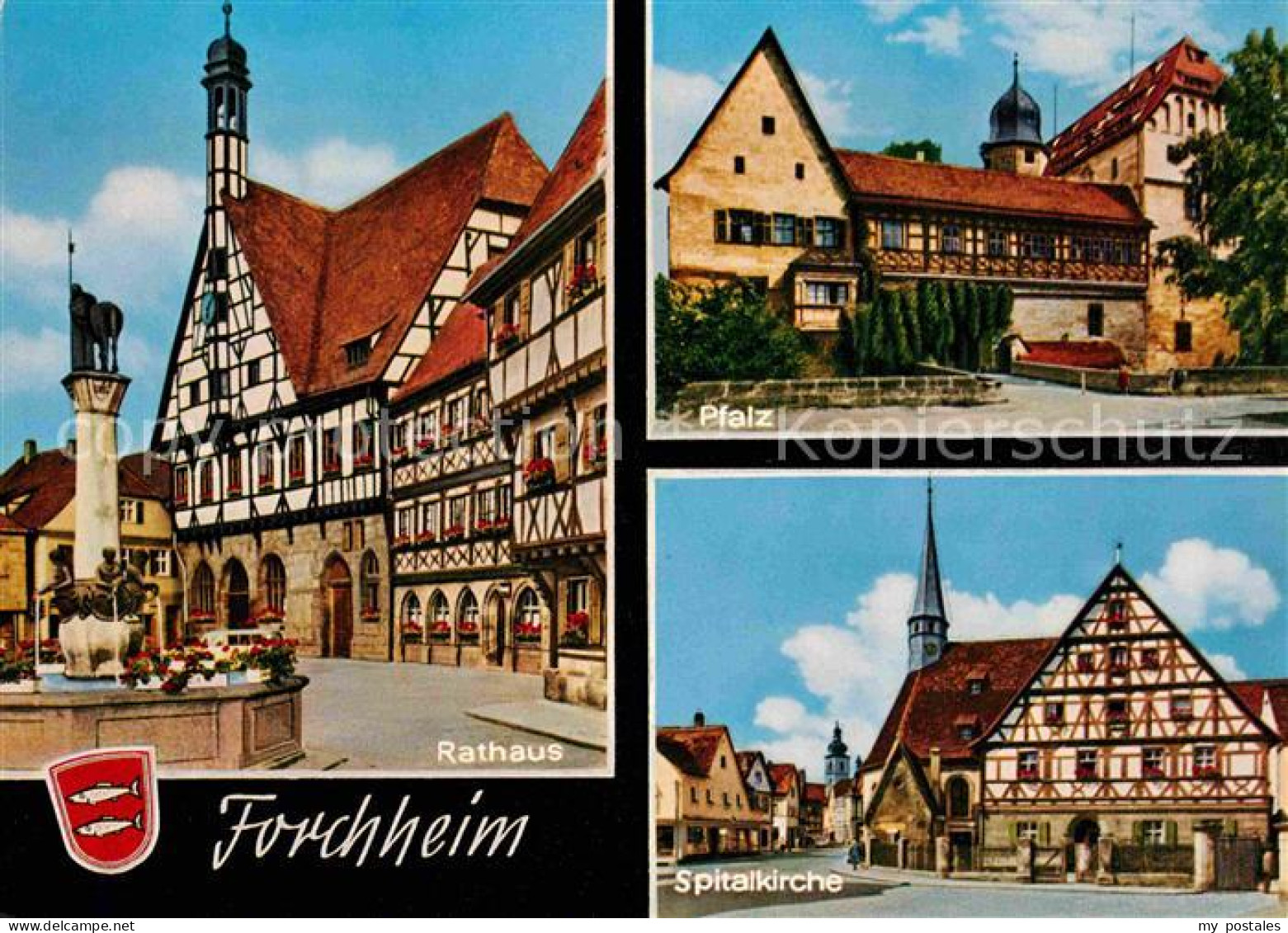Forchheim Oberfranken Rathaus Pfalz Spitalkirche