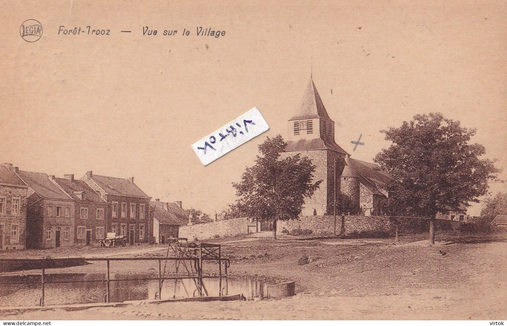 Foret-Trooz :  vue sur le village    ( ecrit avec timbre )