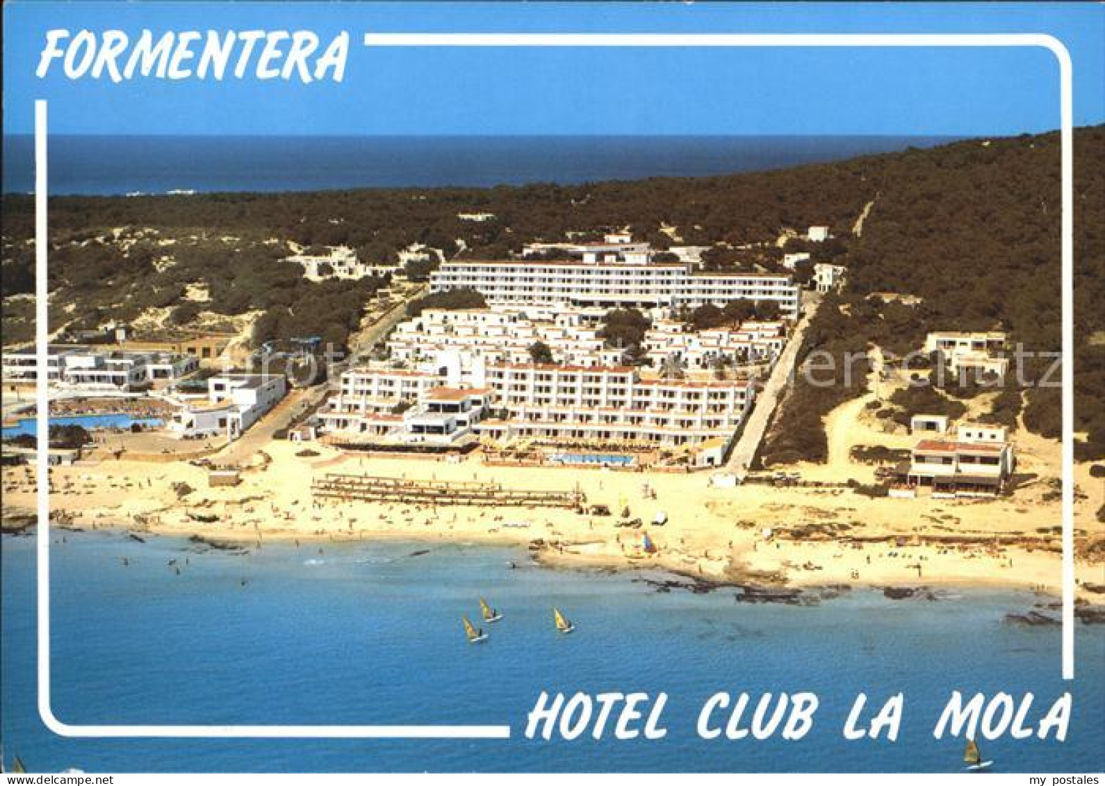 Formentera Hotel Club La Mola Strand Fliegeraufnahme
