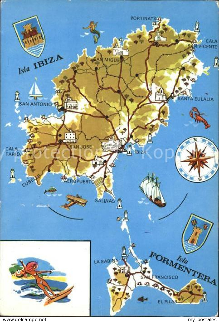 Formentera Isla Ibiza uebersichtskarte