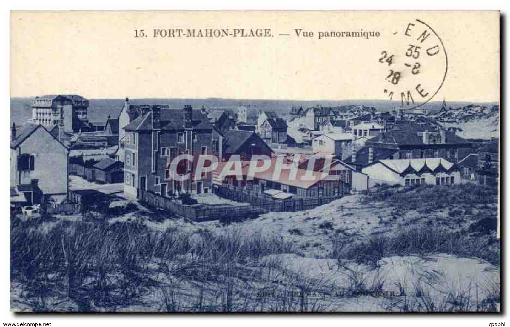 Fort Mahon - Plage - Vue Panoramique - CPA