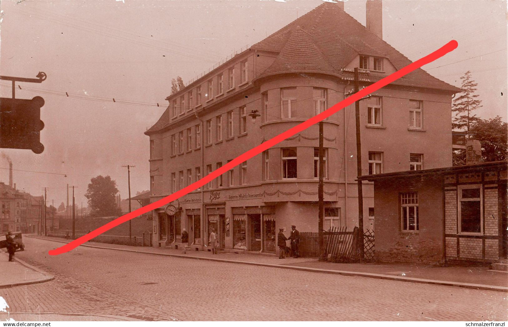 Foto AK Ebersbach Bahnhofstraße Brunnenstraße Bahnhof Neugersdorf Neusalza Spremberg Seifhennersdorf Eibau Löbau Zittau