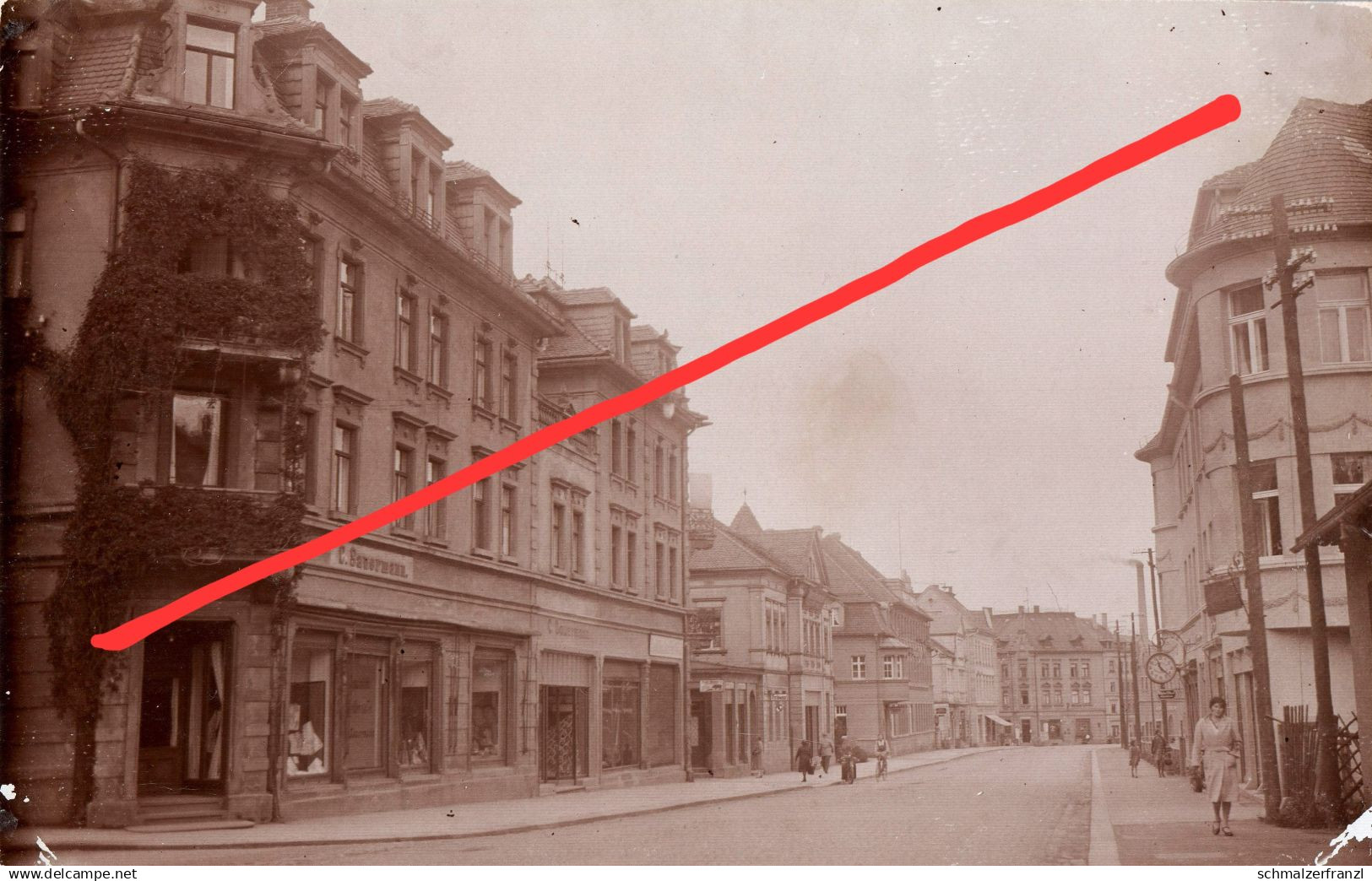 Foto AK Ebersbach Bahnhofstraße Brunnenstraße Bahnhof Neugersdorf Neusalza Spremberg Seifhennersdorf Eibau Löbau Zittau