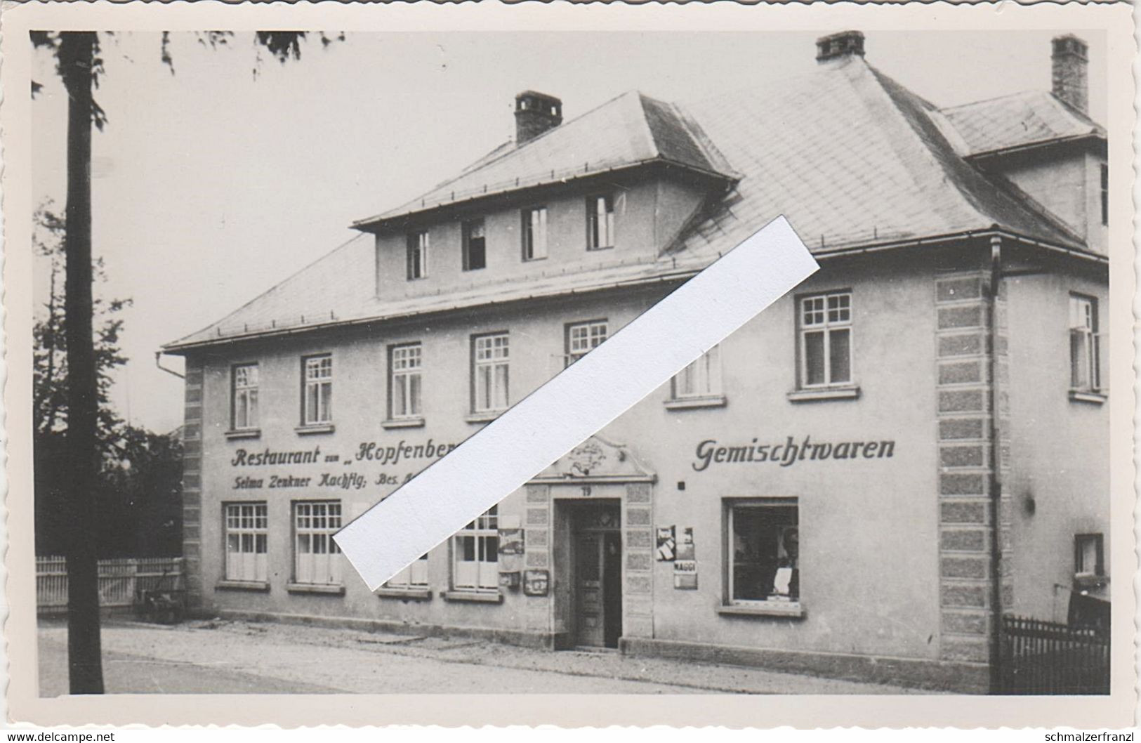Foto AK Fugau Fukov Restaurant zum Hopfenberg a Plümpeldörfel Taubenheim Neusalza Spremberg Oppach Schluckenau Sluknov