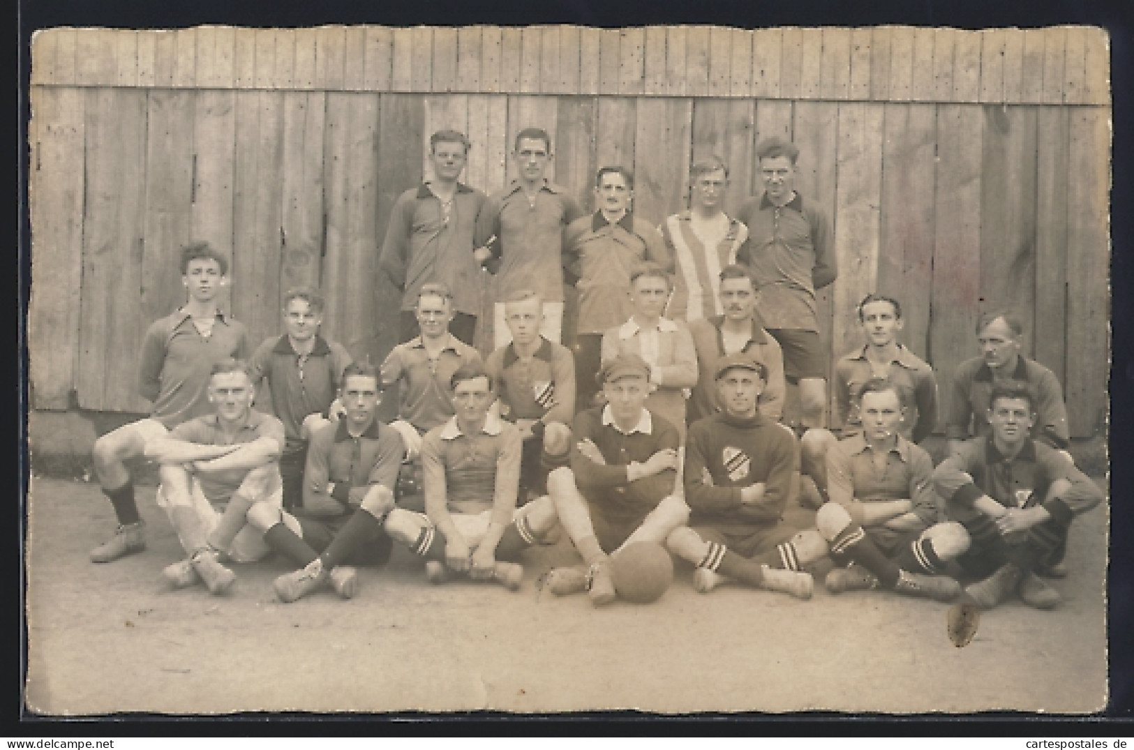 Foto-AK Glückstadt, 2. Mannschaften vom FC Union Glückstadt & Teutonia Brunsbüttel ca. 1920