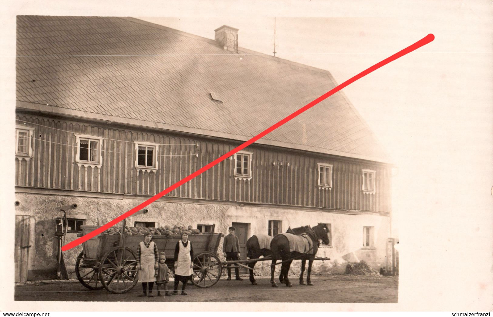 Foto AK Großharthau Haus Gehöft Gut Bauernhof a Frankenthal Bretnig Hauswalde Rammenau Großröhrsdorf Bischofswerda