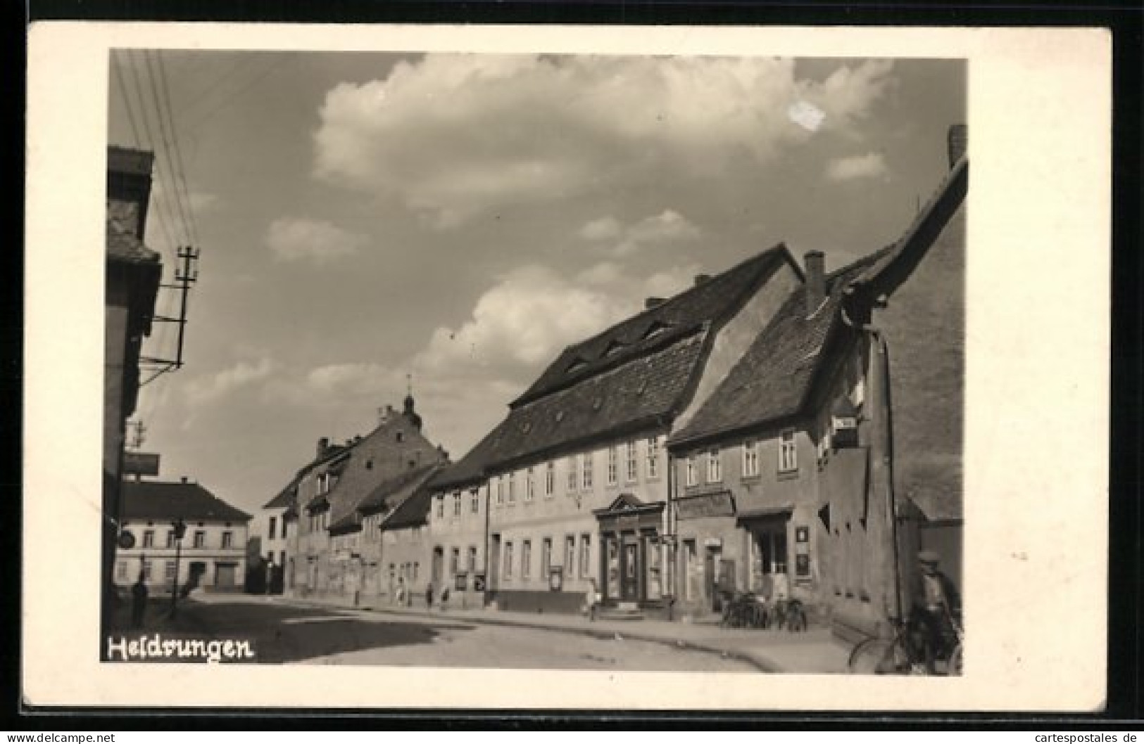 Foto-AK Heldrungen, Partie im Ort
