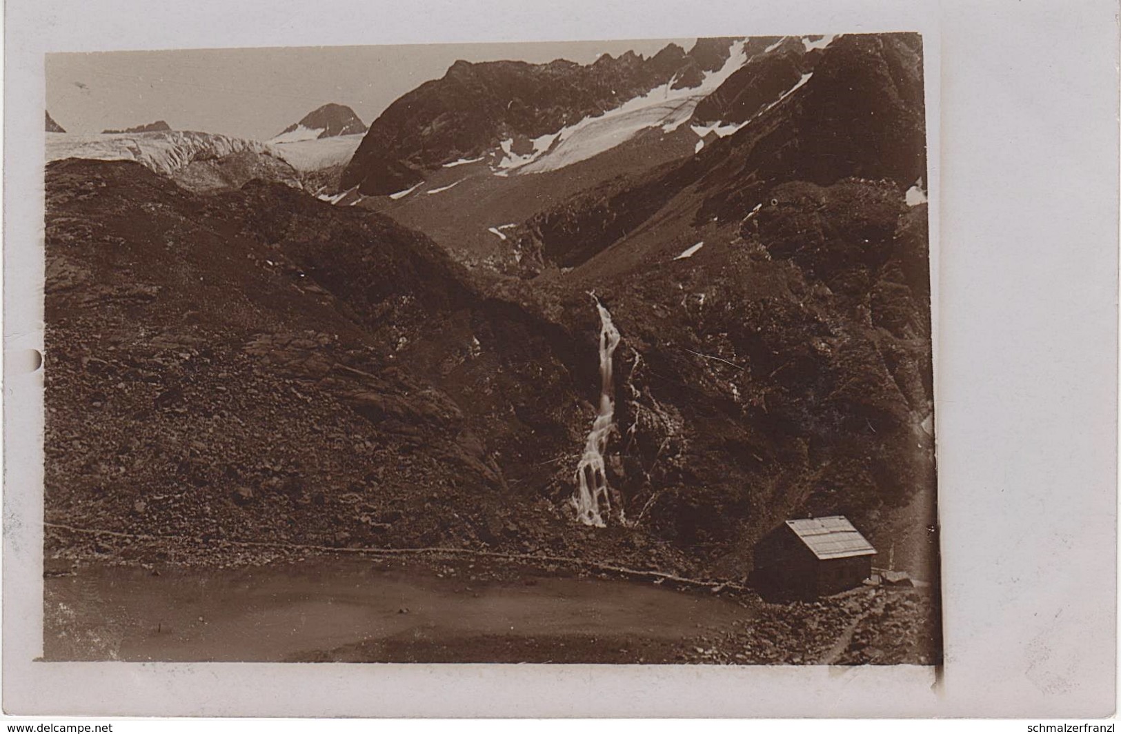 Foto AK Winnebachsee Hütte Winnebachseehütte Gasthof Baude Sulztal Sulztalferner Gletscher a Längenfeld Gries Frankfurt