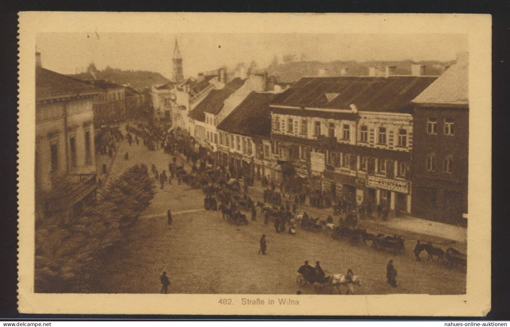 Foto Ansichtskarte Wilna Vilnius Litauen 482 Straße Insterburg n. Logabirum Leer