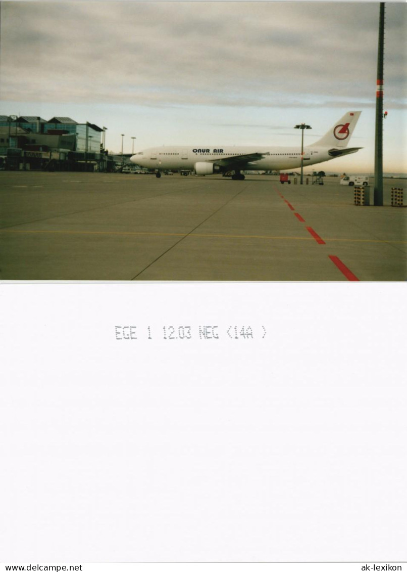 Foto Klotzsche-Dresden Flughafen, Flugzeug Onur Air 2003 Privatfoto