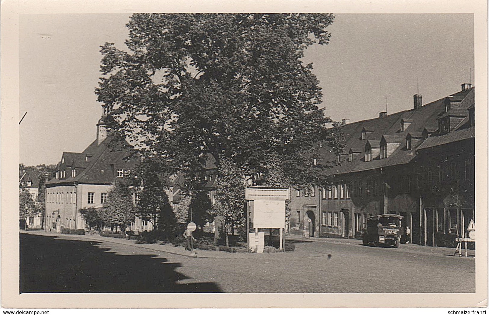 Foto Rohling AK Schlettau Marktplatz Markt Elterleiner Straße a Walthersdorf Elterlein Annaberg Buchholz Erzgebirge DDR