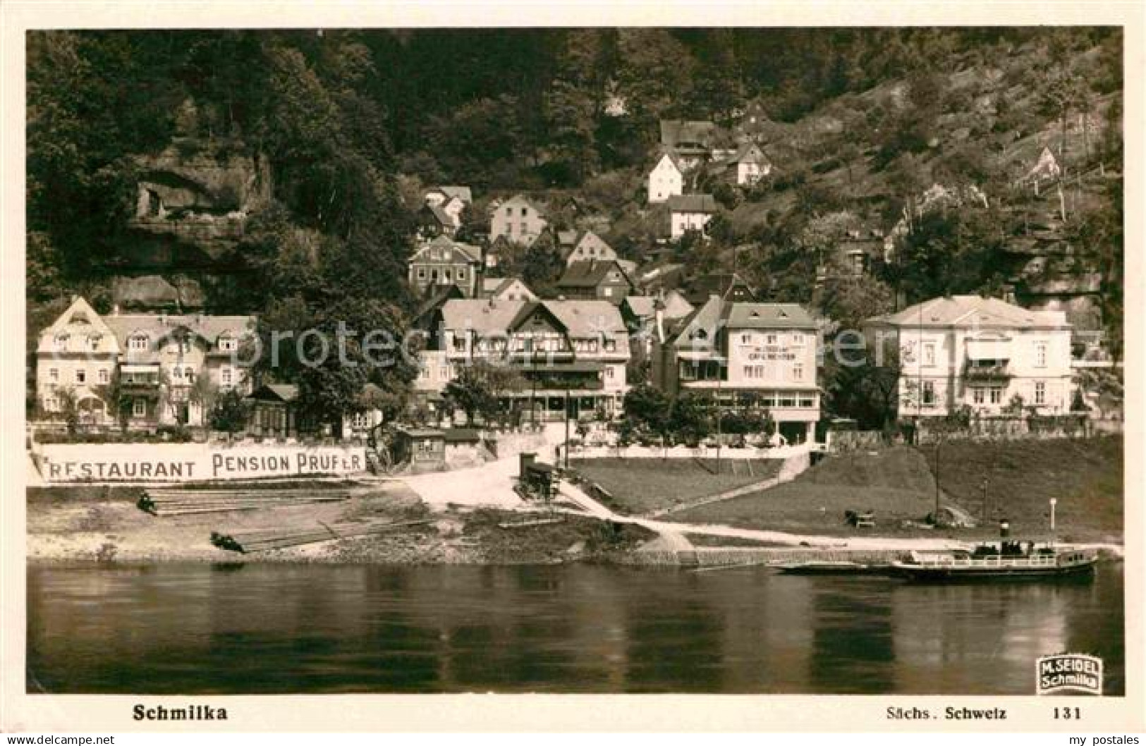 Foto Seidel M. Schmilka Nr. 131 Schmilka Restaurant-Pension Pruefer