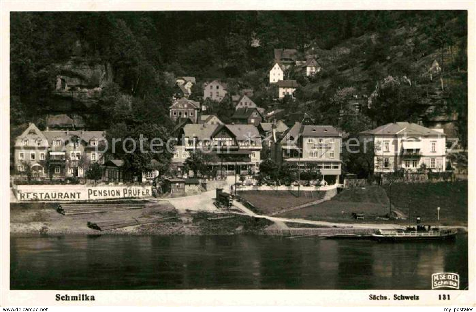 Foto Seidel M. Schmilka Nr. 131 Schmilka Restaurant-Pension Pruefer