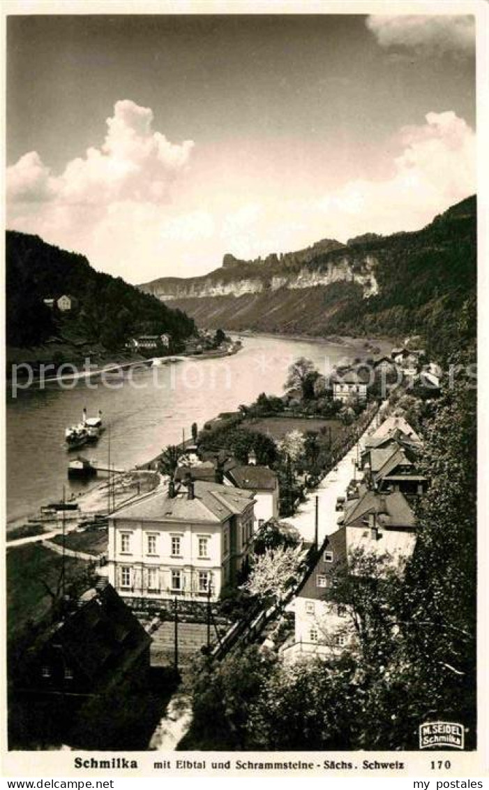 Foto Seidel M. Schmilka Nr. 170 Schmilka Elbtal Schrammsteine