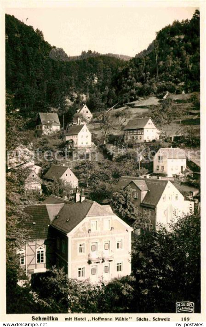 Foto Seidel M. Schmilka Nr. 189 Schmilka Hotel Hoffmann Muehle