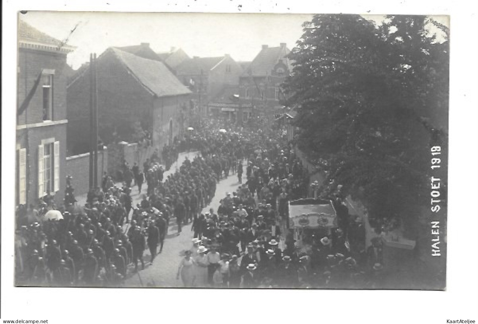 Fotokaart - Halen stoet 1918.