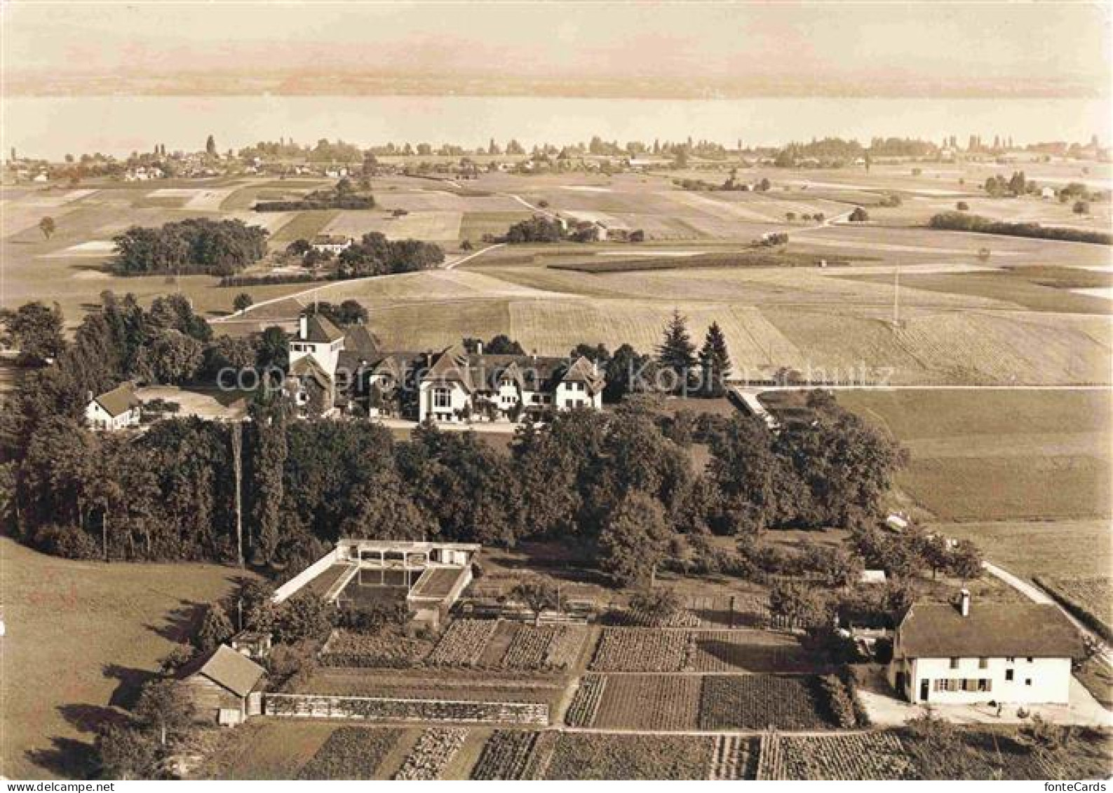 Founex Nyon VD College Protestant Romand Vue aerienne