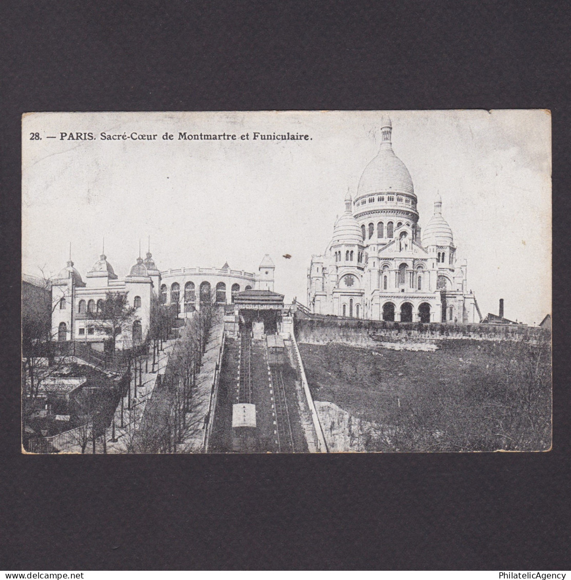 FRANCE 1913, Postcard, Paris, Sacré-Cœur & Funicular, send to Denmark